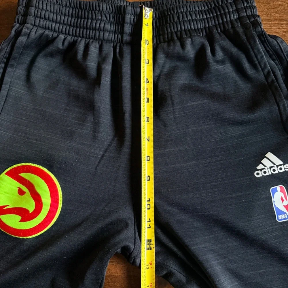 Adidas NBA Atlanta Hawks Joggers Mens Small Black Space Dye Sweatpants Pants